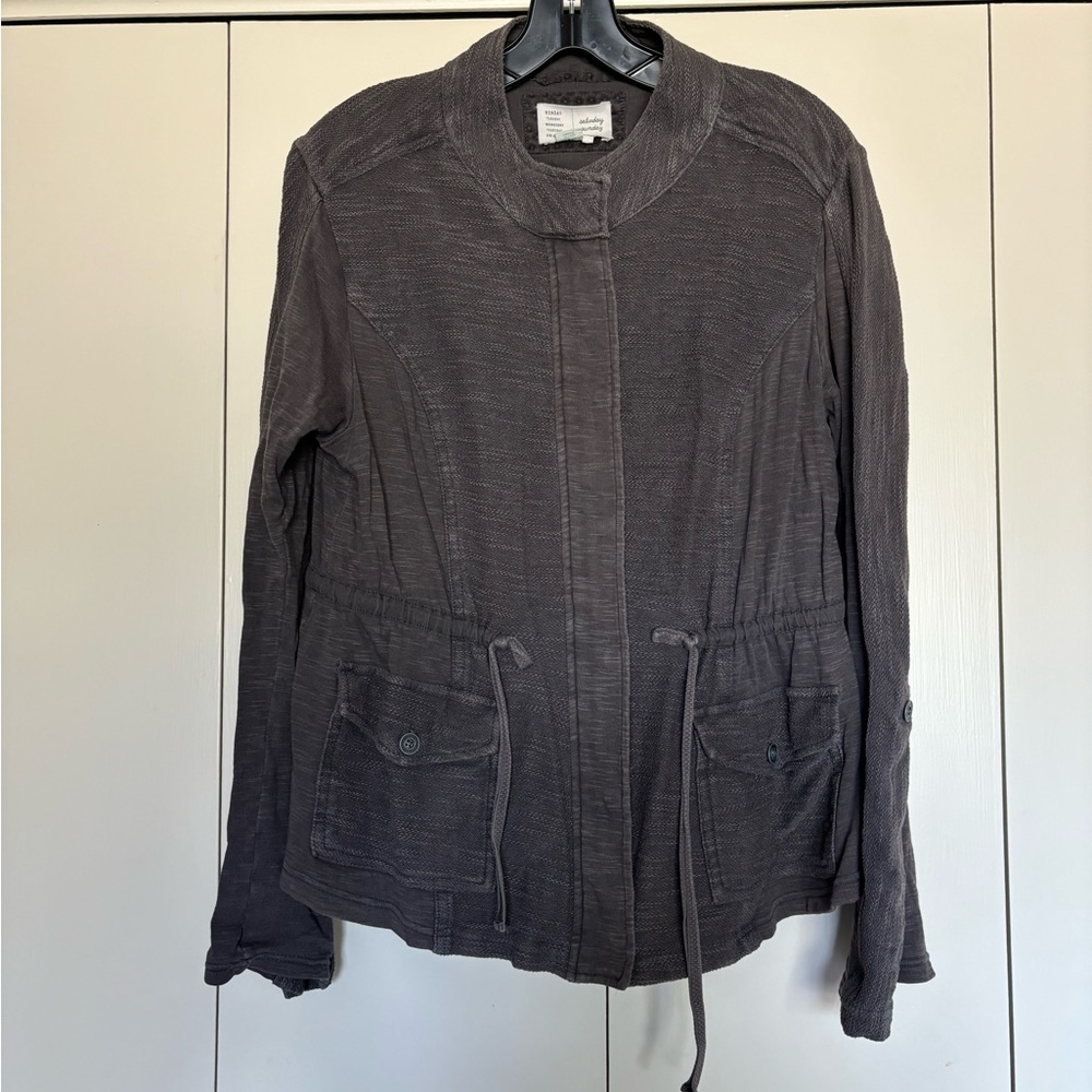 Anthropology: Lightweight Utility Jacket – Size L – Slate Gray Coolness